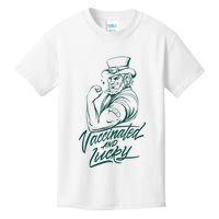 Vaccinated And Lucky St Patricks Day Kids T-Shirt