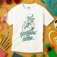 Vaccinated And Lucky St Patricks Day Kids T-Shirt
