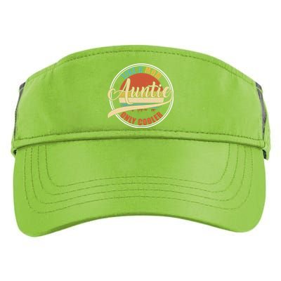 Vintage Auntie Like A Mom Only Cooler Cute Gift Adult Drive Performance Visor