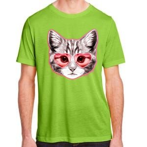 Valentine Cat Love Shades Adult ChromaSoft Performance T-Shirt