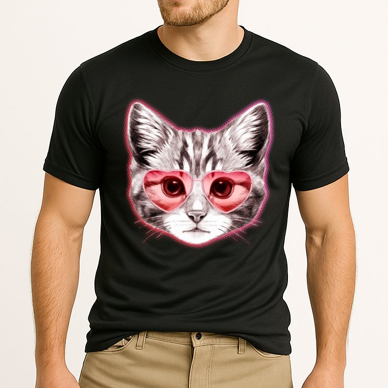 Valentine Cat Love Shades Cooling Performance Crew T-Shirt