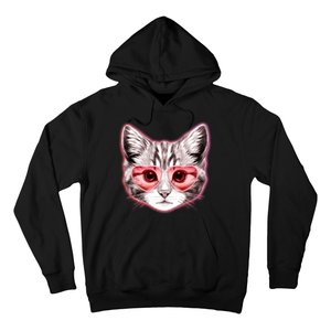 Valentine Cat Love Shades Hoodie