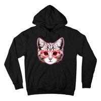 Valentine Cat Love Shades Hoodie