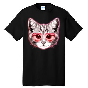 Valentine Cat Love Shades Tall T-Shirt