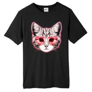 Valentine Cat Love Shades Tall Fusion ChromaSoft Performance T-Shirt