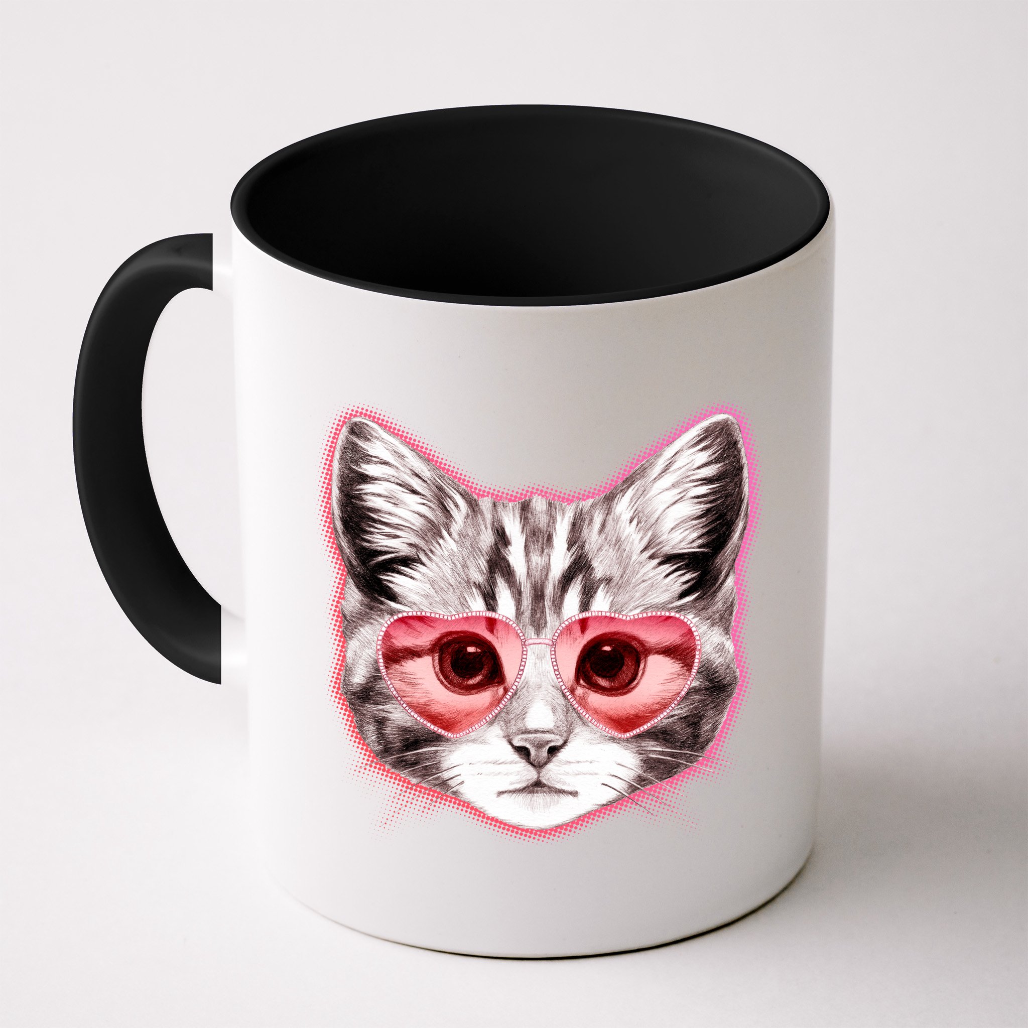 Valentine Cat Love Shades Mug