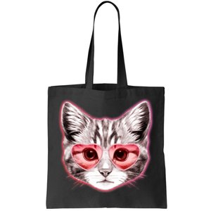 Valentine Cat Love Shades Tote Bag