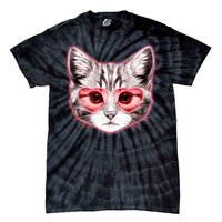 Valentine Cat Love Shades Tie-Dye T-Shirt