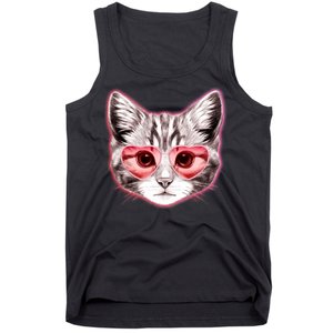 Valentine Cat Love Shades Tank Top