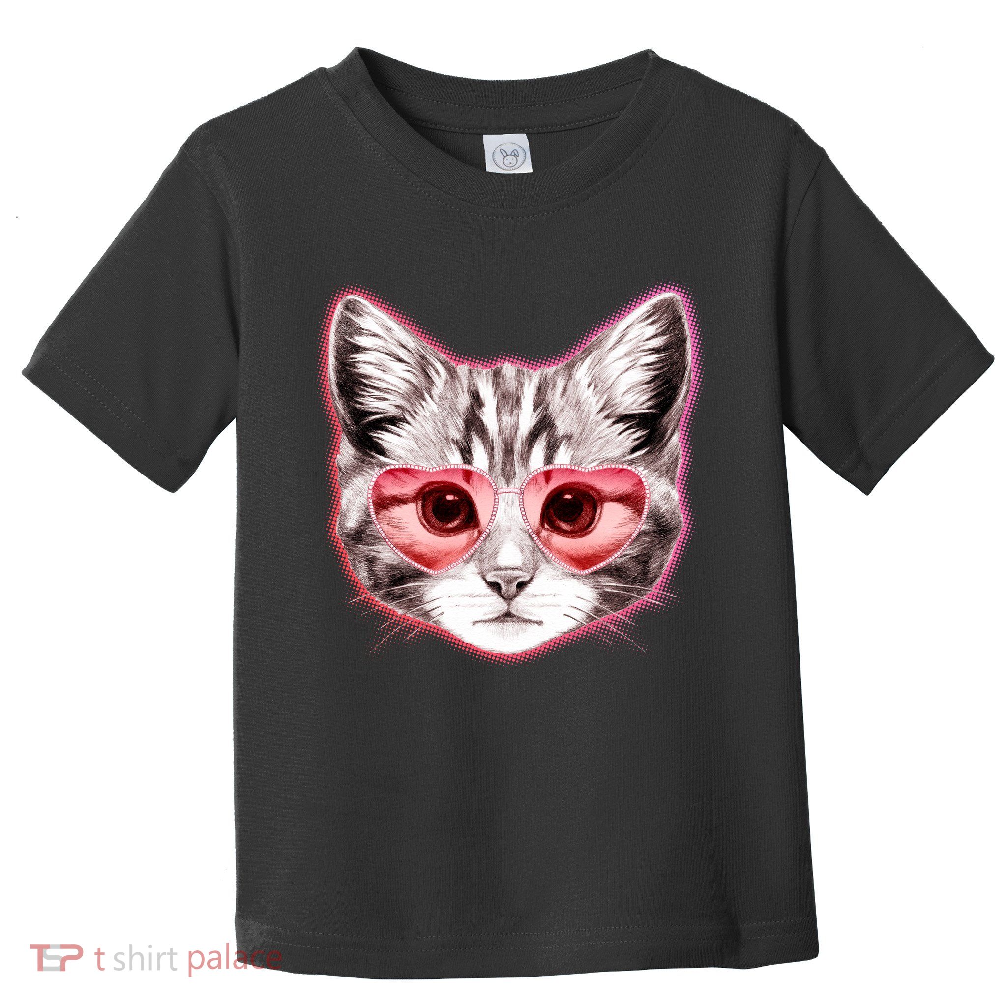 Valentine Cat Love Shades Toddler T-Shirt