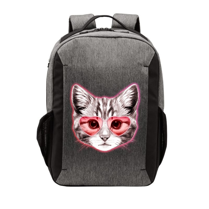 Valentine Cat Love Shades Vector Backpack
