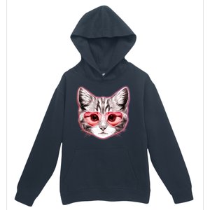 Valentine Cat Love Shades Urban Pullover Hoodie