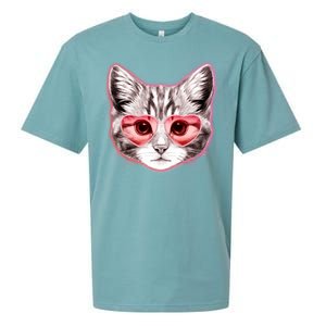 Valentine Cat Love Shades Sueded Cloud Jersey T-Shirt