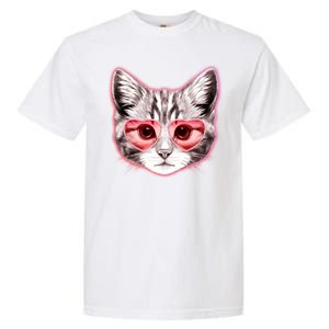 Valentine Cat Love Shades Garment-Dyed Heavyweight T-Shirt