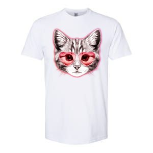 Valentine Cat Love Shades Softstyle CVC T-Shirt