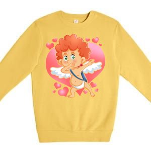 Valentine Dabbing Cupid Premium Crewneck Sweatshirt