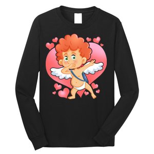 Valentine Dabbing Cupid Long Sleeve Shirt