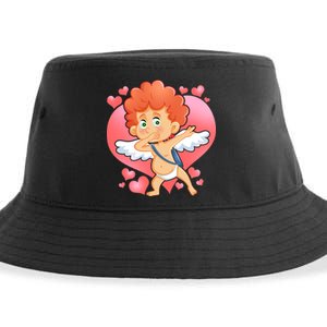 Valentine Dabbing Cupid Sustainable Bucket Hat