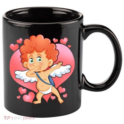 Valentine Dabbing Cupid 11oz C Handle Ceramic Mug