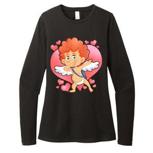 Valentine Dabbing Cupid Womens CVC Long Sleeve Shirt