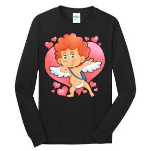 Valentine Dabbing Cupid Tall Long Sleeve T-Shirt