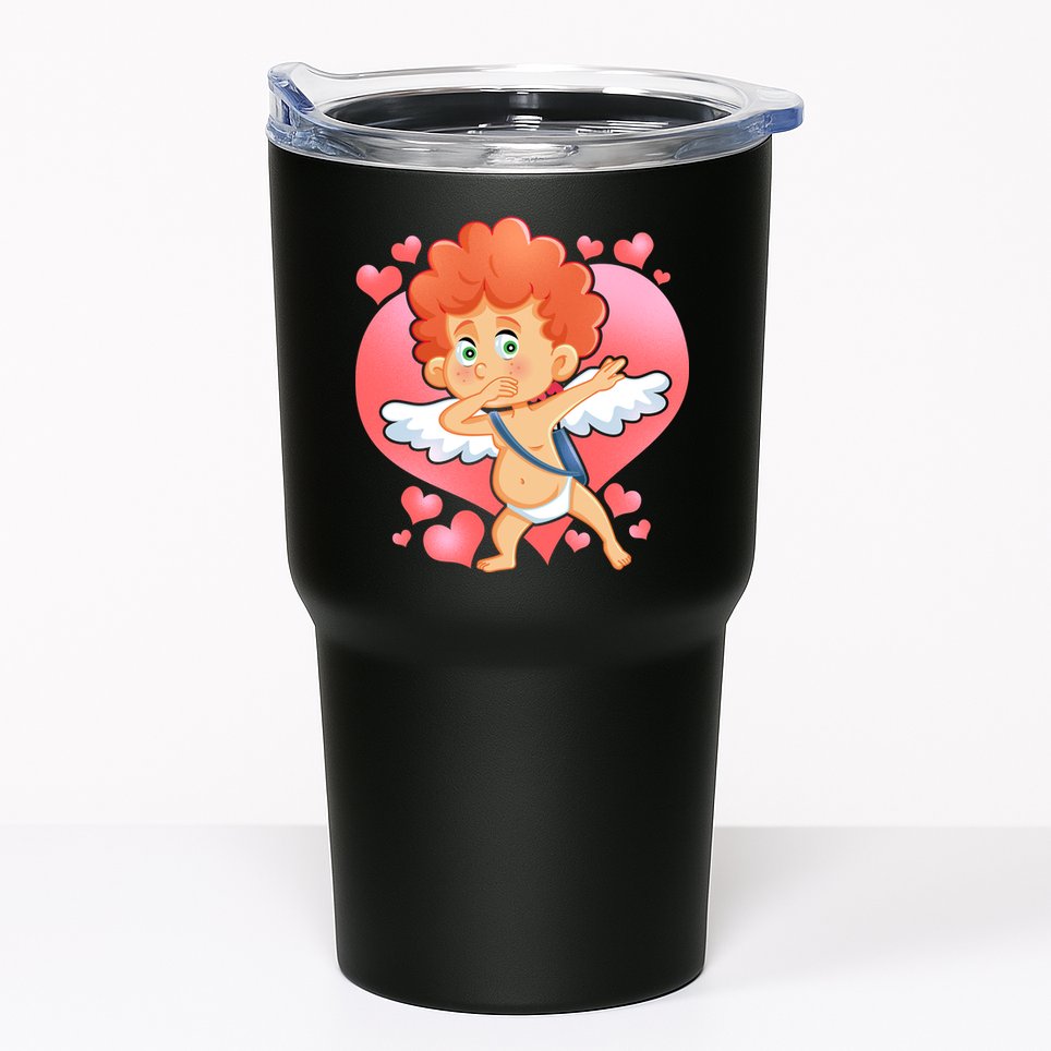 Valentine Dabbing Cupid Tumbler