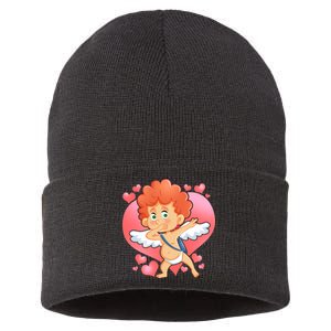 Valentine Dabbing Cupid Sustainable Knit Beanie