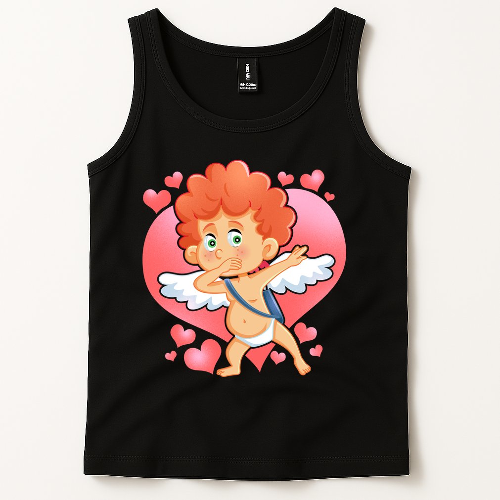 Valentine Dabbing Cupid Tank Top