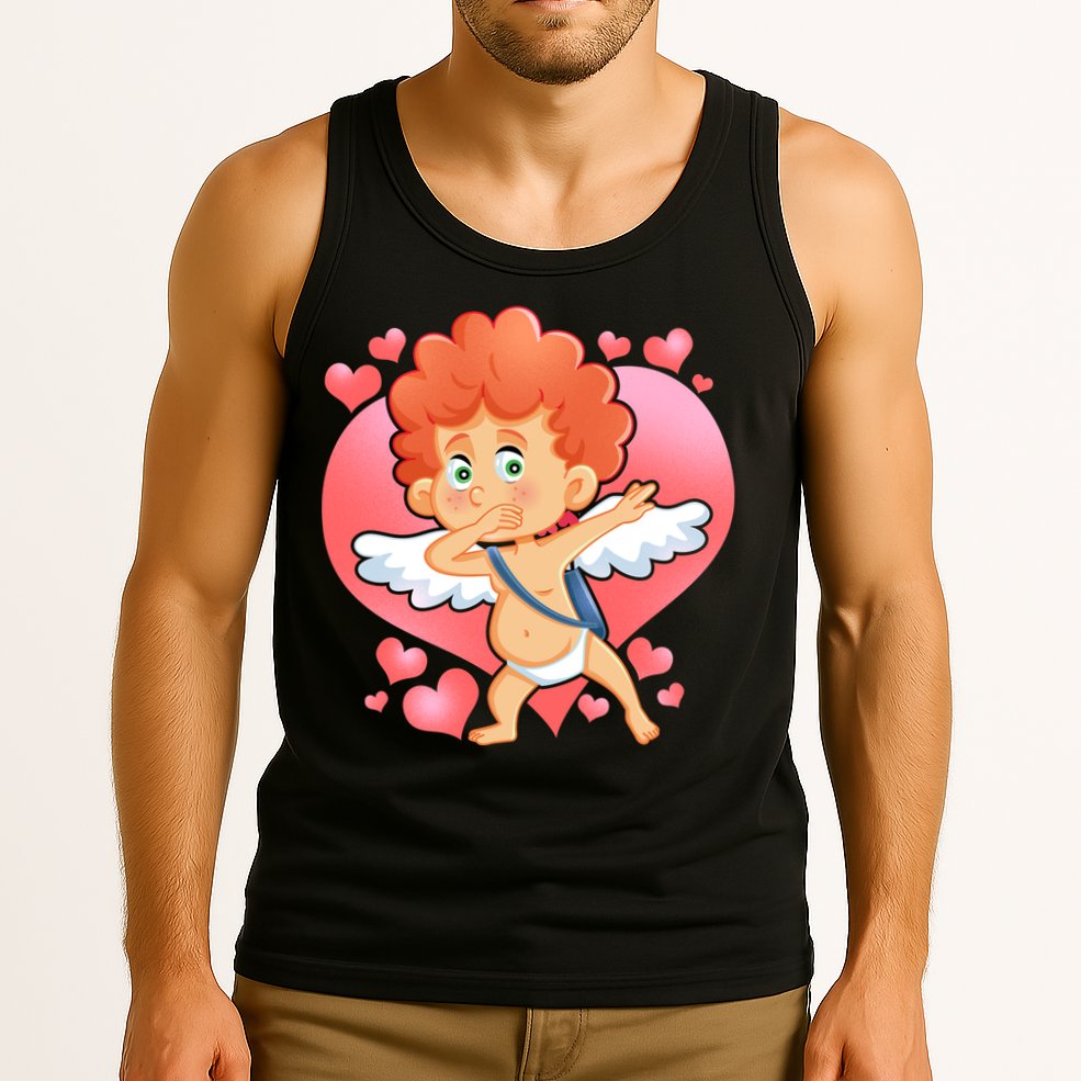 Valentine Dabbing Cupid Tank Top