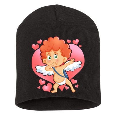 Valentine Dabbing Cupid Short Acrylic Beanie