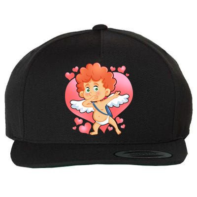 Valentine Dabbing Cupid Wool Snapback Cap