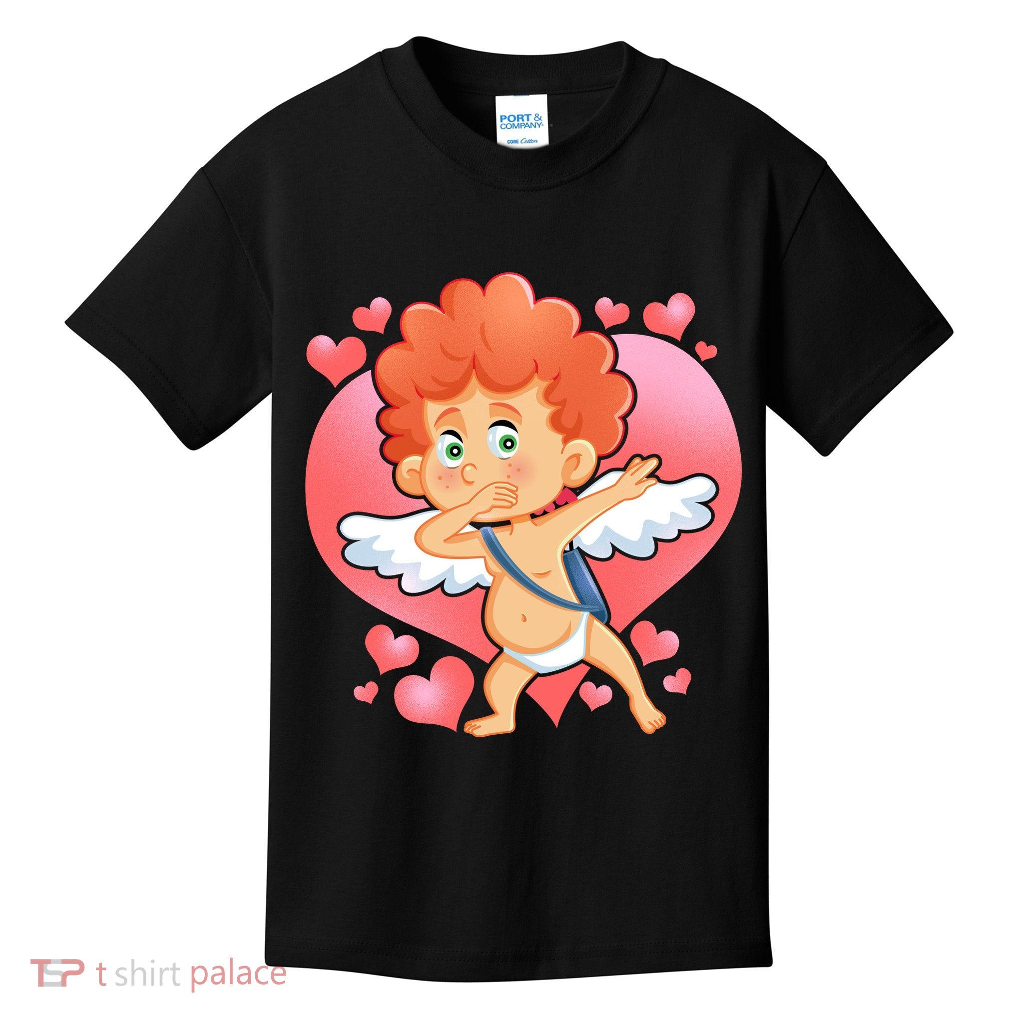 Valentine Dabbing Cupid Kids T-Shirt