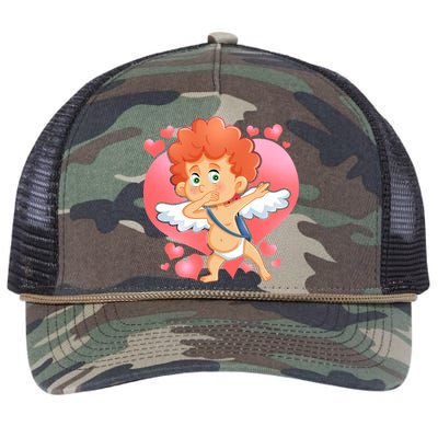 Valentine Dabbing Cupid Retro Rope Trucker Hat Cap