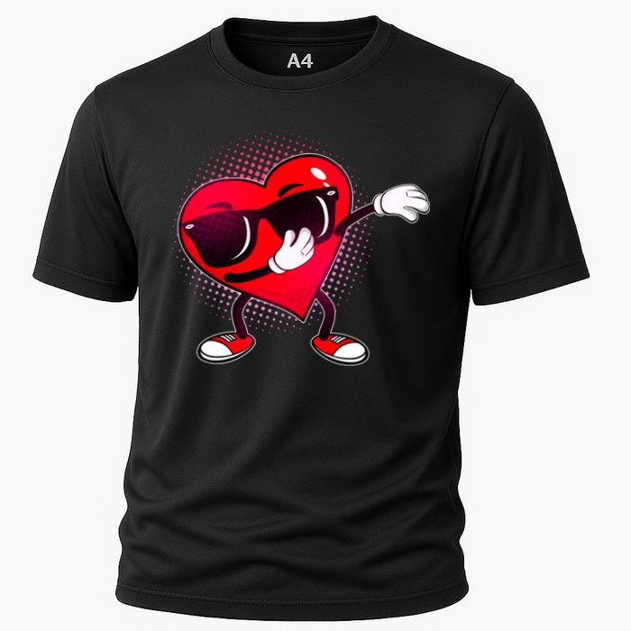Valentine Dabbing Heart Cooling Performance Crew T-Shirt