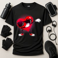 Valentine Dabbing Heart Cooling Performance Crew T-Shirt