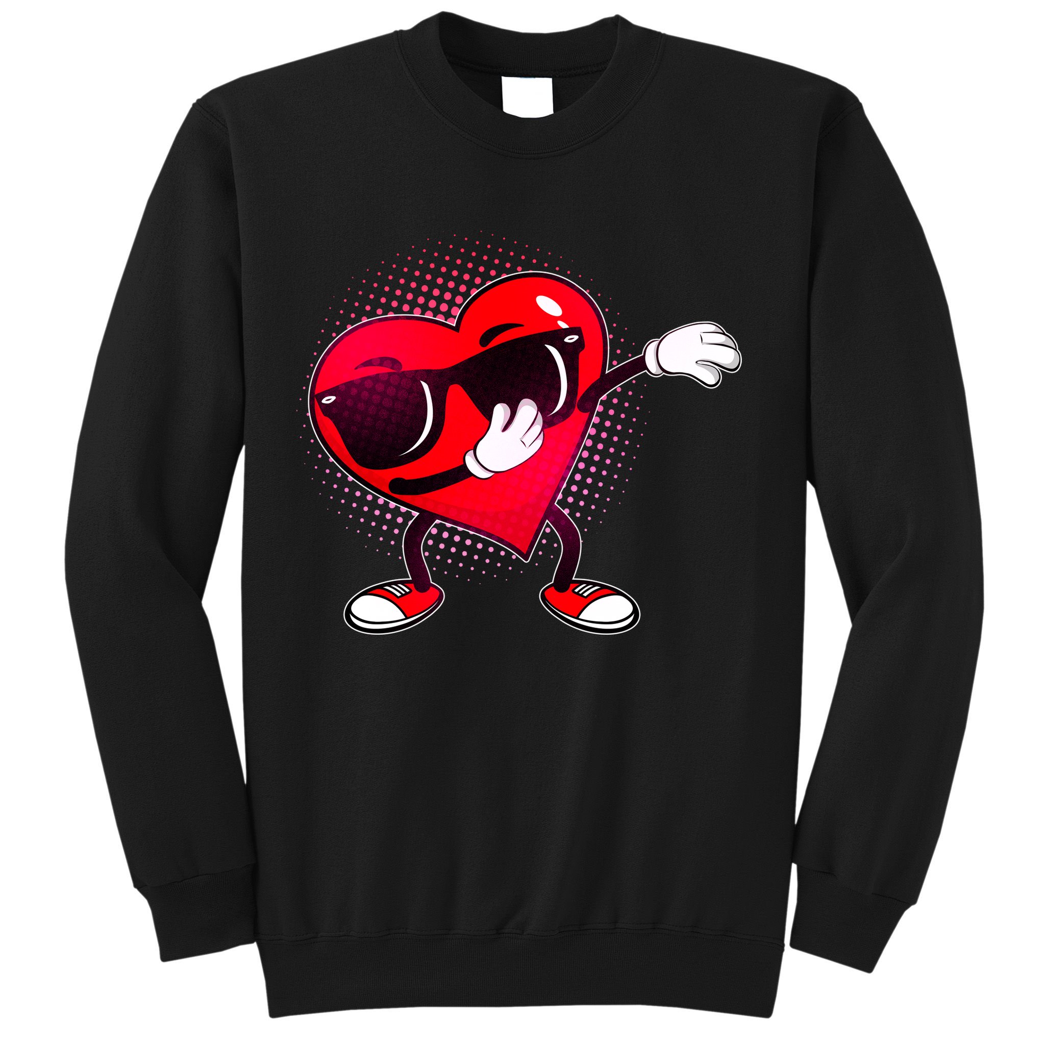 Valentine Dabbing Heart Sweatshirt