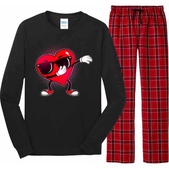 Valentine Dabbing Heart Long Sleeve Pajama Set