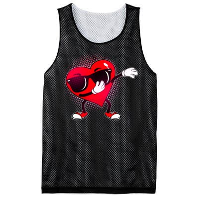 Valentine Dabbing Heart Mesh Reversible Basketball Jersey Tank