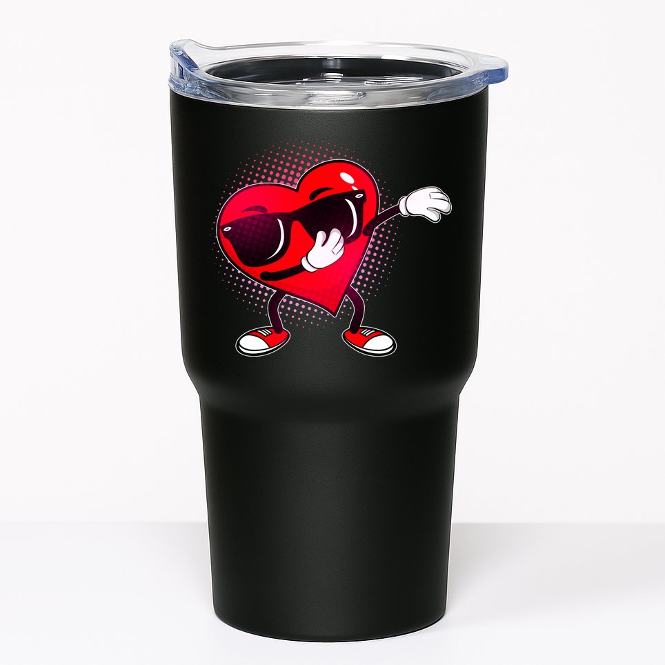 Valentine Dabbing Heart Tumbler
