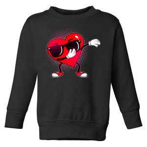 Valentine Dabbing Heart Toddler Sweatshirt