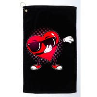 Valentine Dabbing Heart Golf Towel