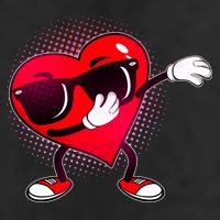 Valentine Dabbing Heart Golf Towel