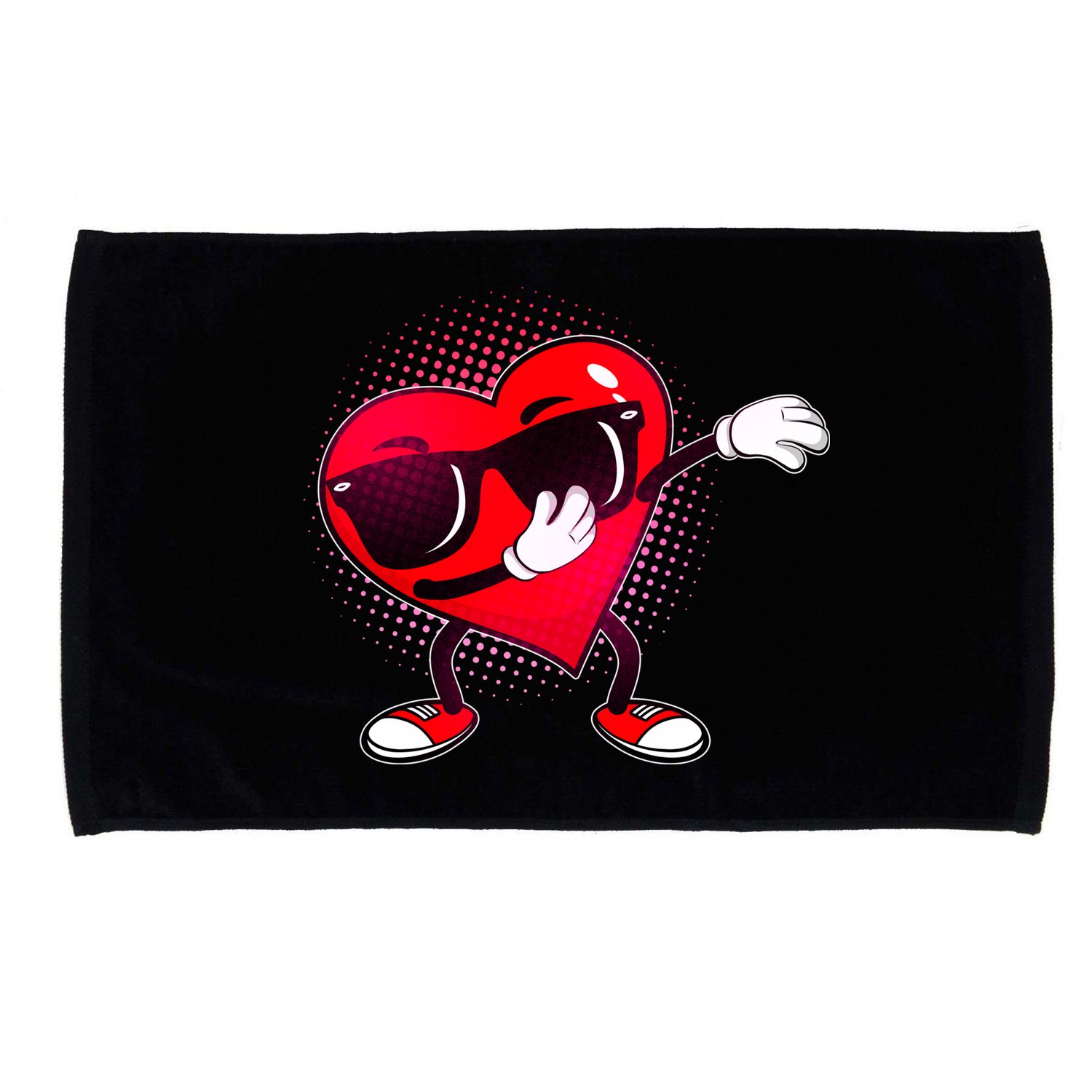 Valentine Dabbing Heart Microfiber Hand Towel
