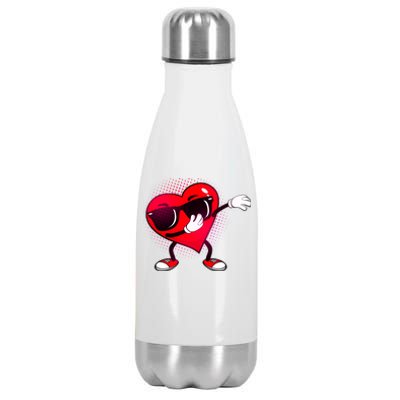 Valentine Dabbing Heart Stainless Steel Insulated Water Bottle