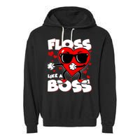 Valentine Floss Like A Boss Heart Garment-Dyed Fleece Hoodie