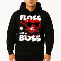 Valentine Floss Like A Boss Heart Hoodie