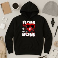 Valentine Floss Like A Boss Heart Hoodie