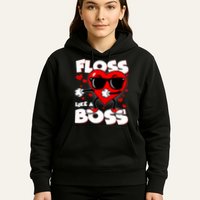 Valentine Floss Like A Boss Heart Hoodie