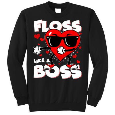 Valentine Floss Like A Boss Heart Sweatshirt