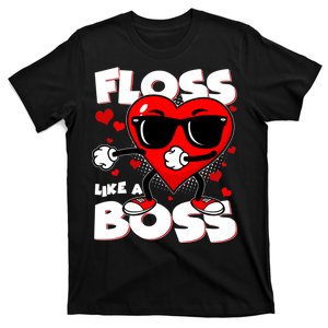 Valentine Floss Like A Boss Heart T-Shirt